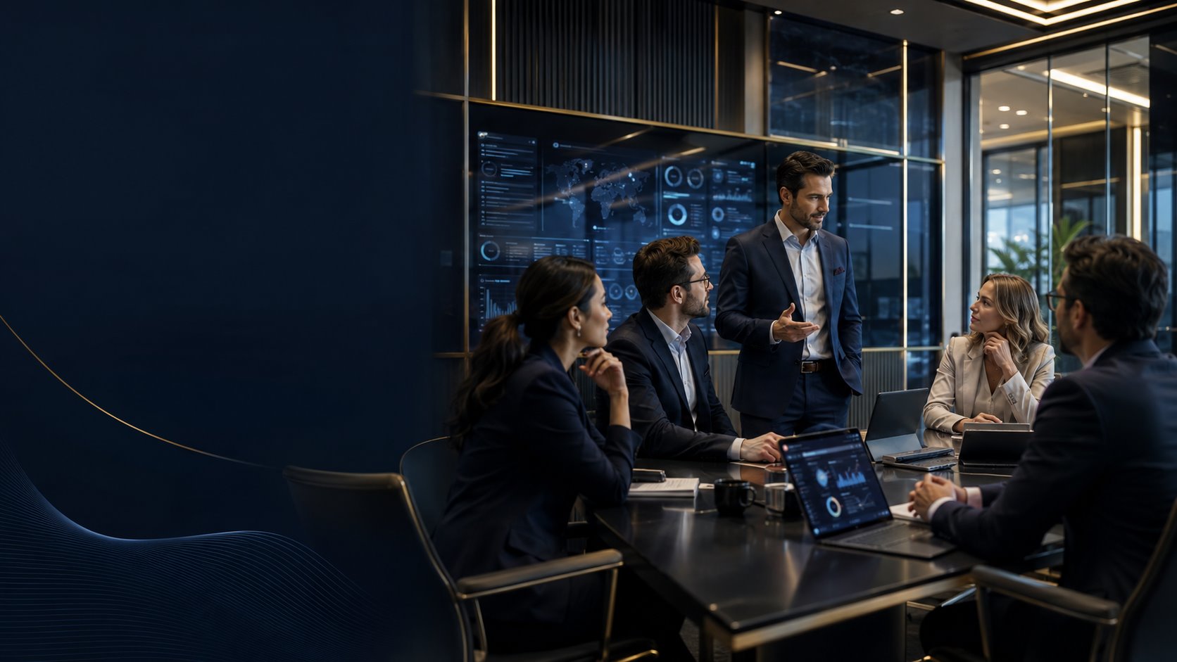 Professionals participating in executive learning